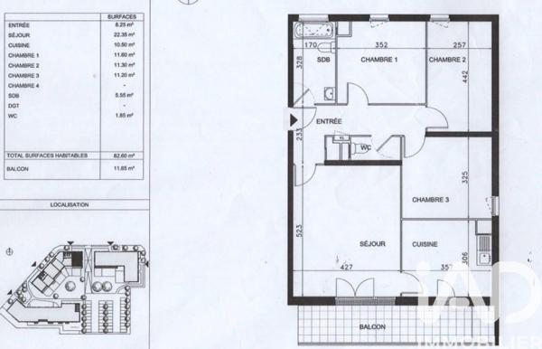 Appartement à vendre 4 pièces 82 m² Trappes
