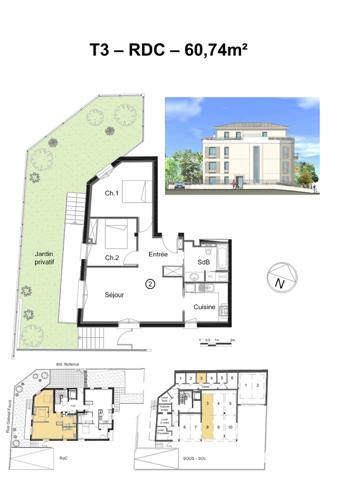 Appartement à vendre 3 pièces 61 m² Rueil-Malmaison