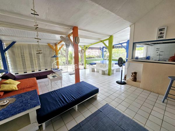 *** SOUS OFFRE ***

Jérôme MIGLIORE vous propose pour BSK Immobilier :

A la  Vente  –  RARE Opportunité - Ensemble immobilier composé de deux maisons avec piscine et accès plage à pied.

Situé dans une Résidence très prisée de Saint François, au calme et sans aucun vis-à-vis, cet ensemble immobilier composé de deux maisons indépendantes de type 3 vous séduira par son environnement privilégié, son fort potentiel et sa proximité immédiate de la plage accessible à pied.
A 5mn de toutes les infrastructures et commerces de Saint-François.

Implanté sur une parcelle arborée et soigneusement entretenue d’environ 885 m² entièrement clôturée, cette propriété est idéale aussi bien pour une résidence principale que pour un investissement locatif rentable.

Les deux maisons sont vendues entièrement meublées et équipées.

La propriété bénéficie d’une belle intimité aucun vis à vis, d’un agréable espace extérieur aménagé avec un carbet ( transats, barbecue..) et d’une superbe piscine en forme de cœur située entre les deux maisons.

Première Maison :
Surface carrez : 41 m²
Surface utile : 77 m²
2 chambres.
Cuisine équipée.
Salle d’eau avec douche et toilettes.
Coin bar ouvert sur la terrasse salon / séjour de 35 m2 environ .
Chauffe-eau solaire et cuve tampon individuelle.

Deuxième Maison :
Surface carrez : 30 m²
Surface utile : 65 m²
2 chambres
Cuisine équipée
Salle d’eau avec douche et toilettes
Terrasse avec Salon / séjour de 28 m2 environ.
Chauffe-eau solaire et cuve tampon individuelle.

Cet ensemble a une surface loi carrez de 70 m2 habitables pour 142 m2 utiles.


Extérieurs et équipements :
Construction béton avec toit béton anticyclonique.
Piscine en forme de cœur.
Douche extérieure.
Carbet en bois au fond du jardin, idéal pour les repas, barbecues et moments de détente.
Volets roulants.
Climatisation et brasseur d'air.
Chauffe-eau solaire.
Cuve tampon eau potable.
Assainissement collectif.
Terrain arboré et entretenu.
Parcelle entièrement clôturée.
Une place de stationnement intérieure.
Stationnement facile dans la résidence.

Diagnostic Performance Energétique réalisé le 13 mai 2026, l'ensemble est classé A.

Vous serez charmés par les nombreuses possibilités offertes par cet ensemble immobilier : résidence familiale, maison de vacances ou projet locatif saisonnier dans un secteur recherché à quelques pas de la plage et des commerces.

Alors n'hésitez pas à me contacter pour de plus amples informations, échanger sur votre projet ou demander la vidéo de cet ensemble immobilier.
Merci de privilégier l'appel ou message WhatsApp pour toutes communications.


A propos de la copropriété :
Pas de procédure en cours.
Nombre de lots : 154