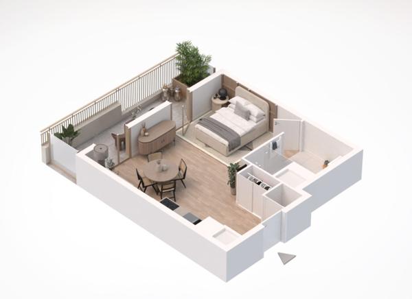 Programme neuf sur Domont appartements du T2 au T3 à partir de 242 000 € avec deux places de parking inclus dans le prix de vente.