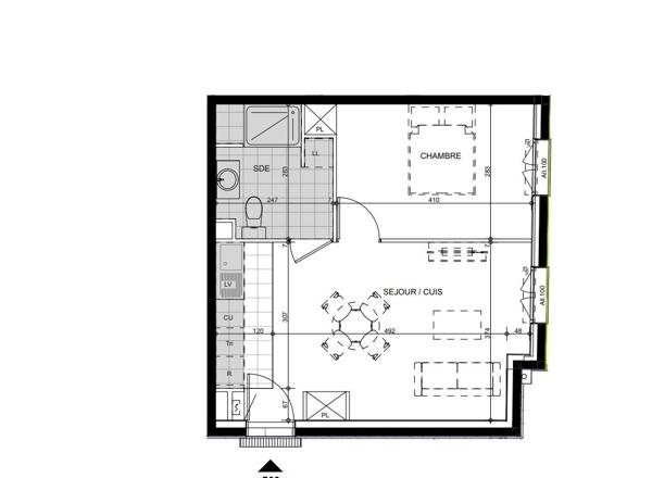 Appartement type 2 situé au Kremlin-Bicêtre