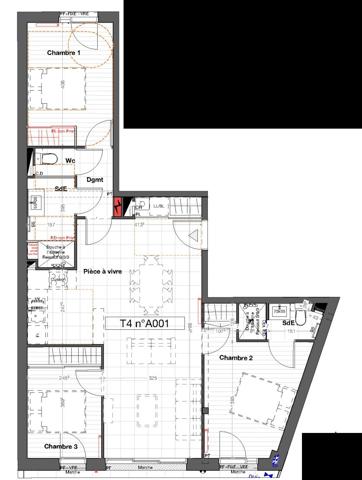 T4 avec Terrasse/Jardins et Parking - Cauderan Centre