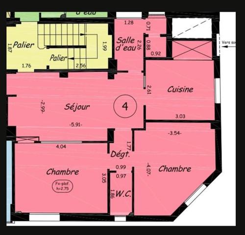 A vendre, Mairie des Lilas, 56,62 m2