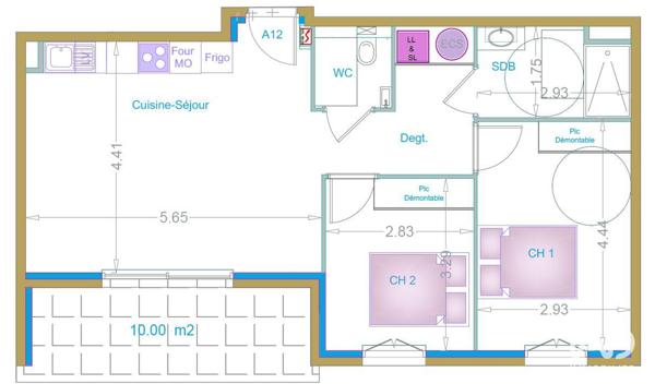 Appartement à vendre 2 pièces 60 m² Saint-Aygulf