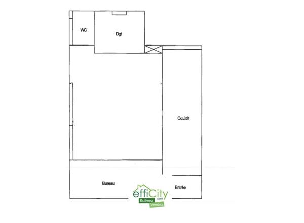 Bureau 1 pièce - 47 m²