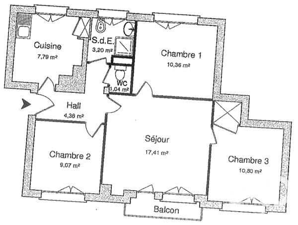 Appartement à vendre 4 pièces 64,05 m² Tarbes