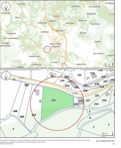Terrain constructible 6120 m² Saint-Chély-D'Apcher