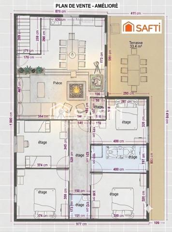 Immeuble de rapport 5 pièces de 260m²