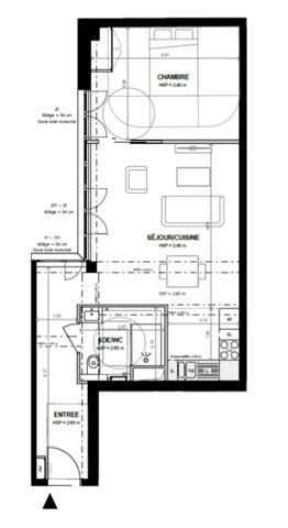 appartement T2 neuf à vendre PARIS 16e, surface habitable 52.50 m2