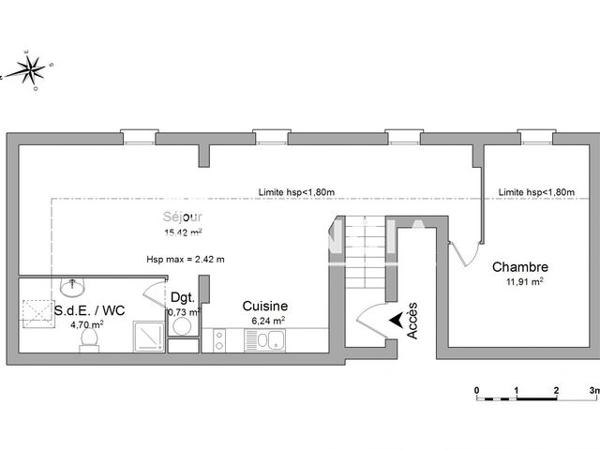 Location Appartement 2 pièces 39 m² - 19 RUE MATHIEU LALANNE Pau 64000