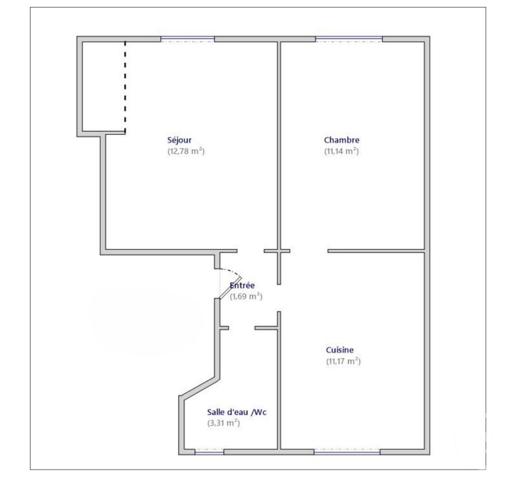 Appartement F2 à vendre  2 pièces - 40 m2 PARIS - 75013