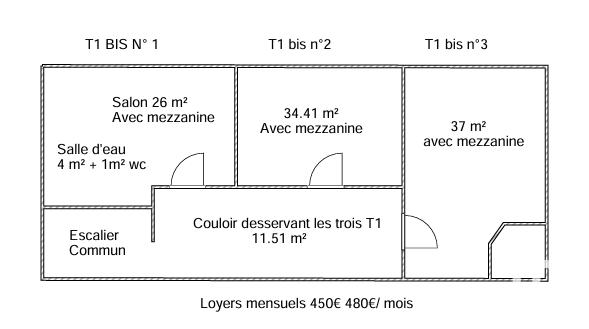 Immeuble à vendre 470 m² Le Boulay-Morin