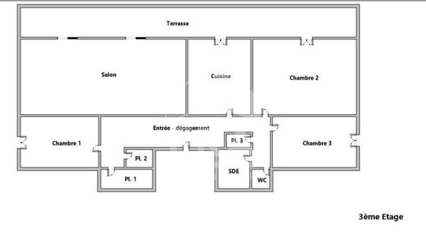DERNIER ÉTAGE - T4 103 m² - 2 STATIONNEMENTS