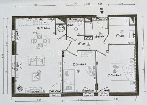 Appartement de 58 m²