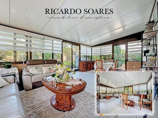 60870 RIEUX - MAISON FAMILIALE 203 m² AU SOL / SOUS-SOL TOTAL 90 m² / 5 CHAMBRES + 1 BUREAU / VERANDA / TERRAIN 730 m²