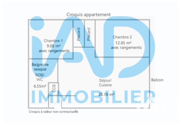 Appartement à vendre 3 pièces 51 m² Évreux