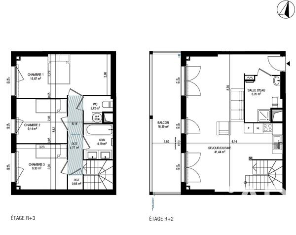 Appartement à vendre 4 pièces 95,76 m² Monteux