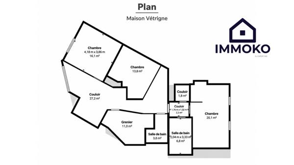 Maison familiale 155 m² – 4 chambres – Piscine – Vétrigne