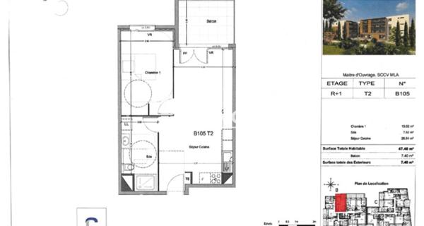 Location Appartement 2 pièces 47.48 m² - Morières-lès-avignon 84310