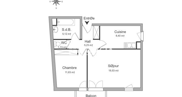 Location Appartement 2 pièces 48.23 m² - Sucy-en-brie 94370