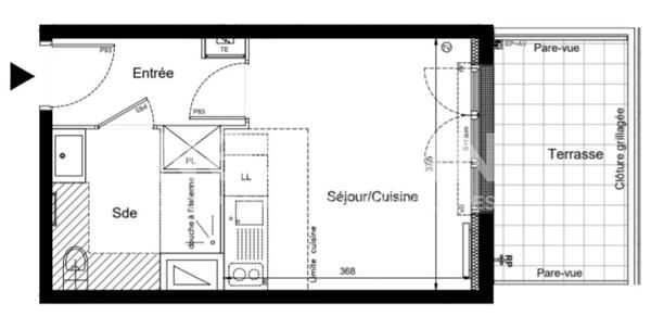 Plaisir Gâtines : Studio loué MEUBLÉ avec terrasse et parking privatif extérieur