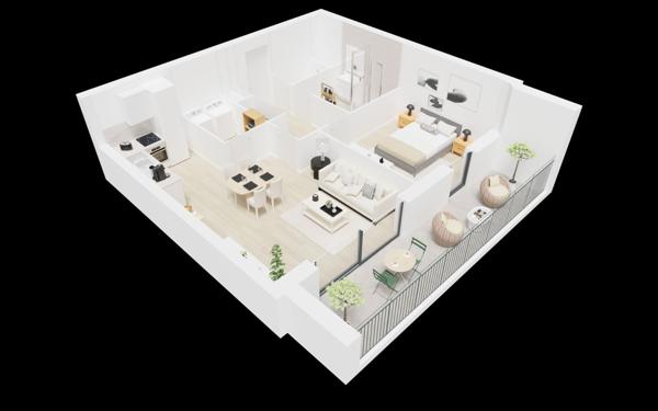 Appartement à vendre    2 pièces • 49,90 m2 Guilers