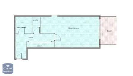 Appartement à louer 1 pièce 34.65m²