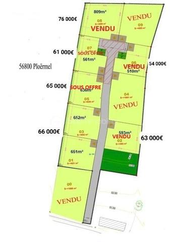 Terrain de 636 m²
