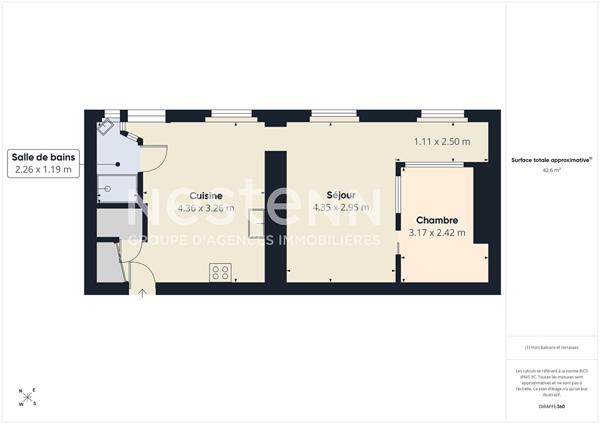 Appartement Paris 2 pièce(s) 44 m2