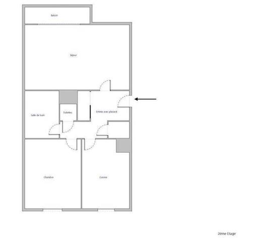 Appartement 2 pièces                                        - 44100 Nantes - Procé Réf : 12577