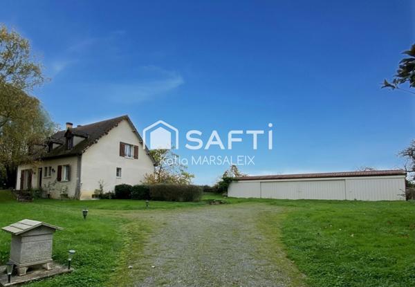 Maison 5 chambres, terrains de 25723m² avec hangar
