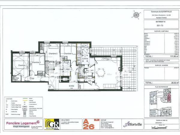 Location Appartement 5 pièces 111.9 m² - - 2 RUE OLYMPE DE GOUGES - 1/1 BIS RUE NELSON MANDELA Alfortville 94140