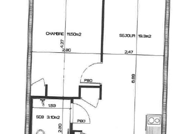 À vendre Studio 33.9 m² - Grenoble 38000