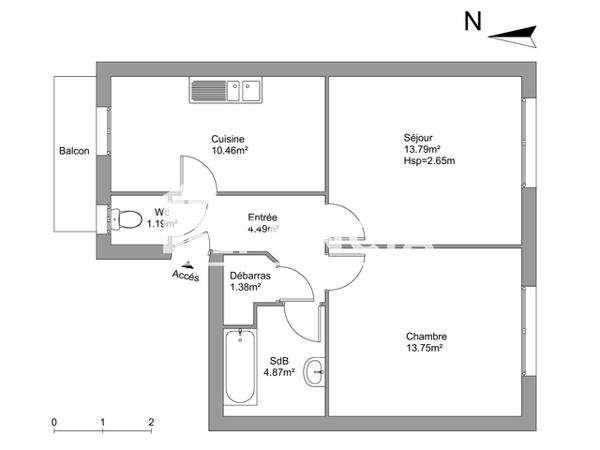 Location Appartement 2 pièces 49.93 m² - 82 RUE ARMAND BARBES Limoges 87000