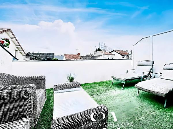 Duplex 123 m² esprit loft, lumineux et terrasse