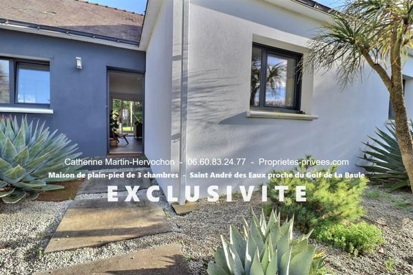 Maison de plain-pied  de 3 chambres proximité Golf International de La Baule