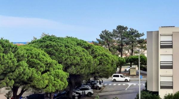 T3 traversant rénové avec vue mer et parking