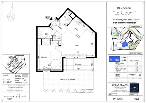 ARZON Appartement 2 pièces 44 m²