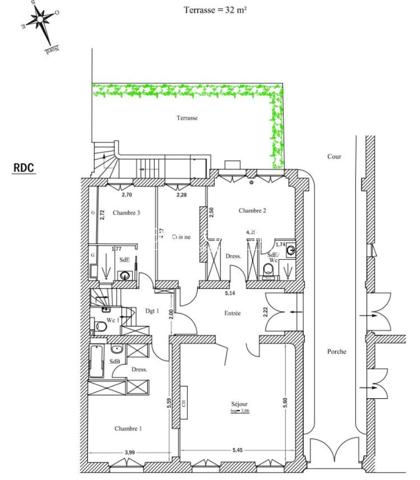 A vendre - appartement -160 m² - Terrasse 32 m² - 75007 - Paris - Carré des Antiquaire