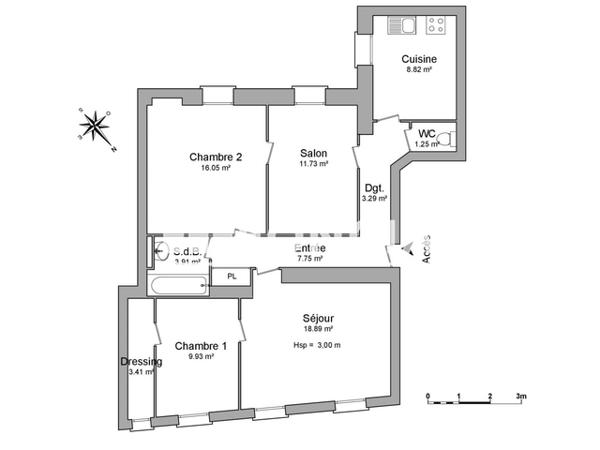 Location Appartement 4 pièces 85.03 m² - 146 BIS RUE JEANNE D'ARC Nancy 54000