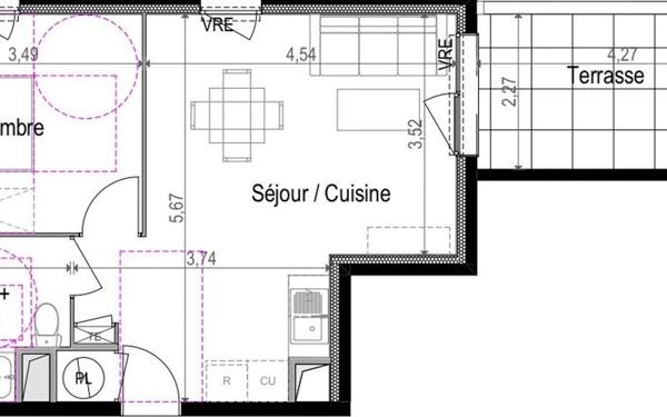 Appartement à vendre    2 pièces • 40,65 m2 Beaucaire