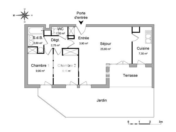 Location Appartement 3 pièces 63.7 m² - 10 RUE ANNA POLITKOVSKAIA BAT A Toulouse 31200