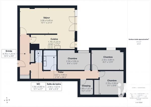 Appartement à vendre 4 pièces 81,81 m² Évry-Courcouronnes