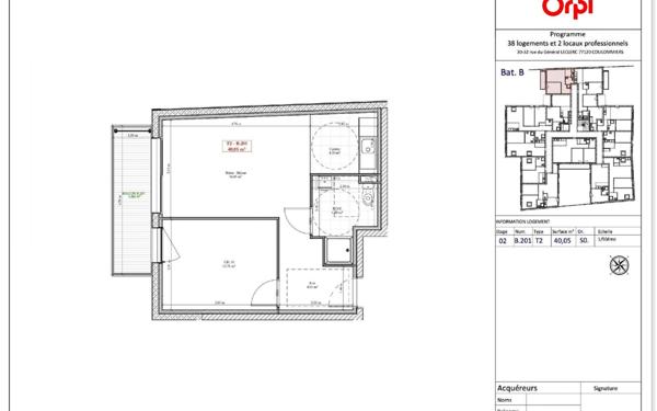 Appartement à vendre    2 pièces • 40,05 m2 Coulommiers