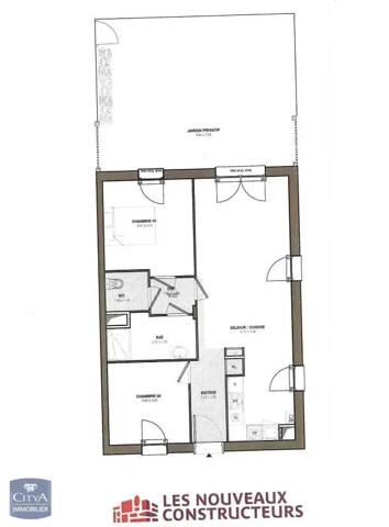 Appartement à louer 3 pièces 64.19m²