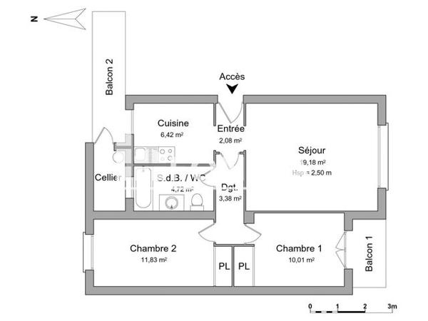 Location Appartement 3 pièces 57.62 m² - 1430-1450, AVENUE DE PROVENCE Frejus 83600