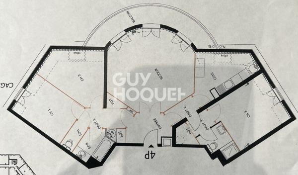 APPARTEMENT À VENDRE DE 4 PIÈCES DE 89,52 M²