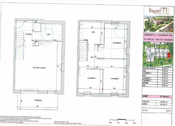 Appartement à vendre  4 pièces • 97,90 m2 Montreuil