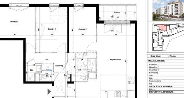 À vendre Appartement 4 pièces 77.03 m² - Drancy 93700