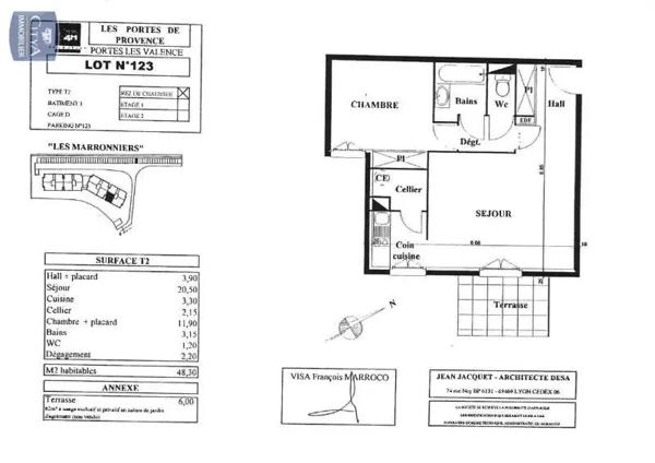Appartement à louer 2 pièces 48.4m² Portes-lès-Valence (26800)